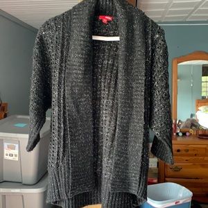 Black Sparkly Sweater Cardigan